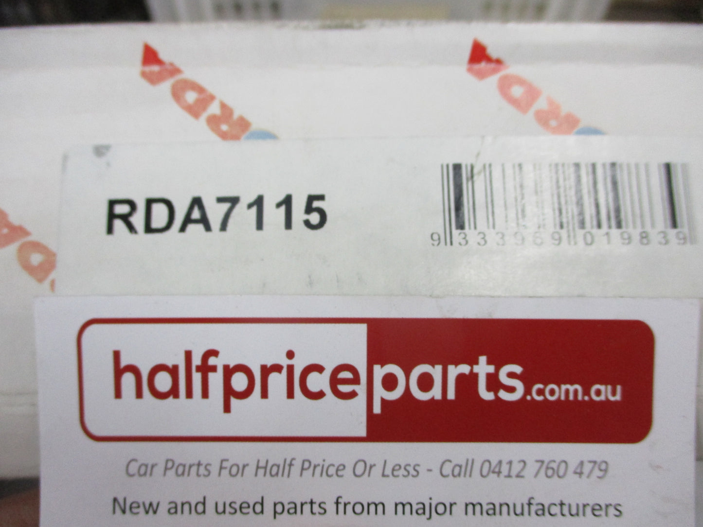 RDA Rear Disc Brake Rotors (Pair) Standard Suits Peugeot 607 New Part
