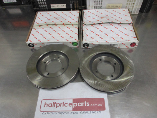 RDA Front Standard Disc Rotors (Pair) Suits Mitsubishi Lancer CB 1.5-1.6Ltr New Part