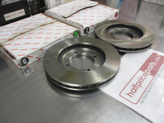 RDA Front Standard Disc Rotors (Pair) Suits Mitsubishi Lancer CB 1.5-1.6Ltr New Part