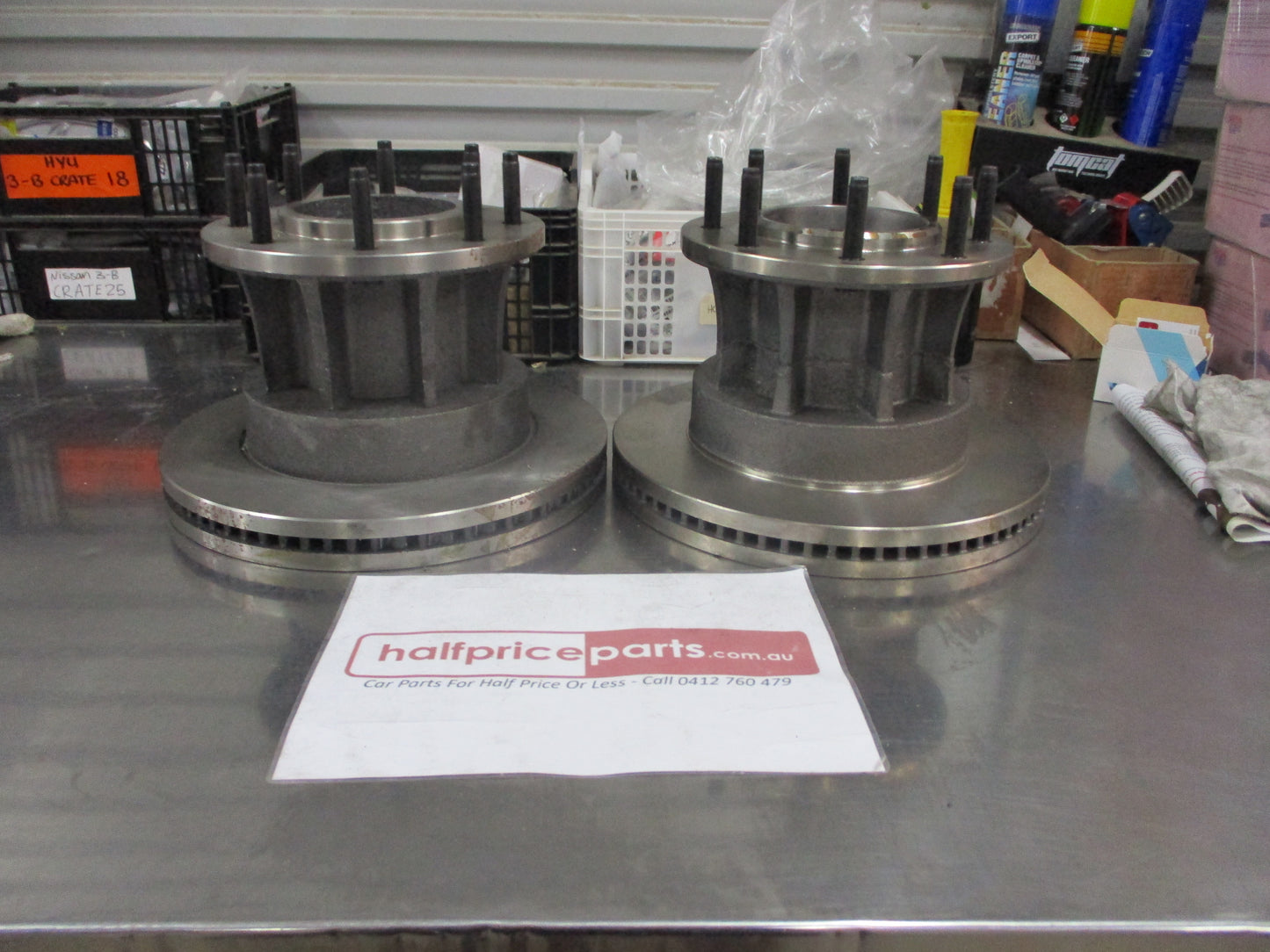 RDA Front Disc Brake Rotors With Hub Suits Ford F-350 2WD DRW 7.3Ltr New Part