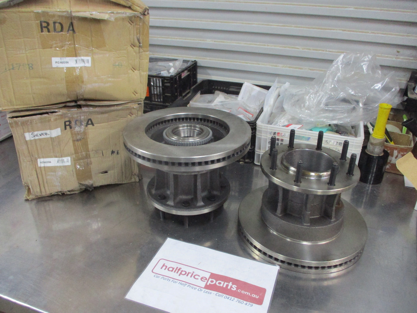 RDA Front Disc Brake Rotors With Hub Suits Ford F-350 2WD DRW 7.3Ltr New Part