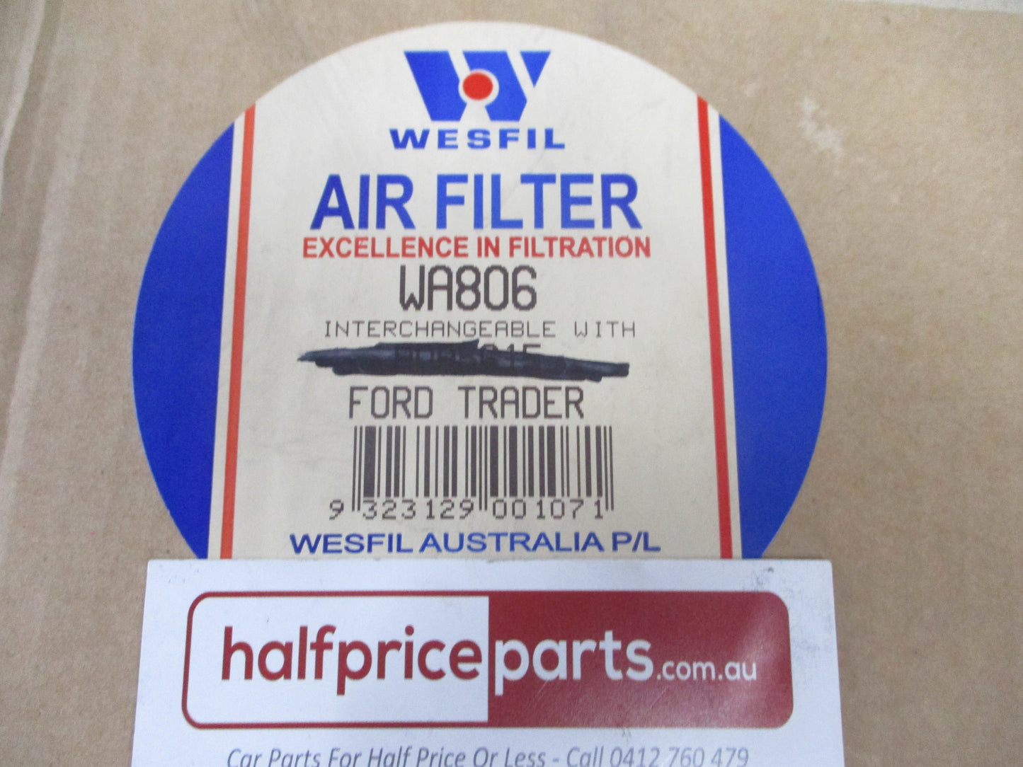 Wesfil Air Filter Suits Ford/Mazda T3500 3.5ltr New Part