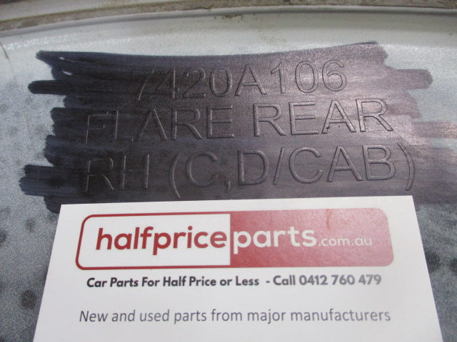 Mitsubishi Triton Genuine Dual Cab Right Hand Rear Flare (White Flare Only) Used Part