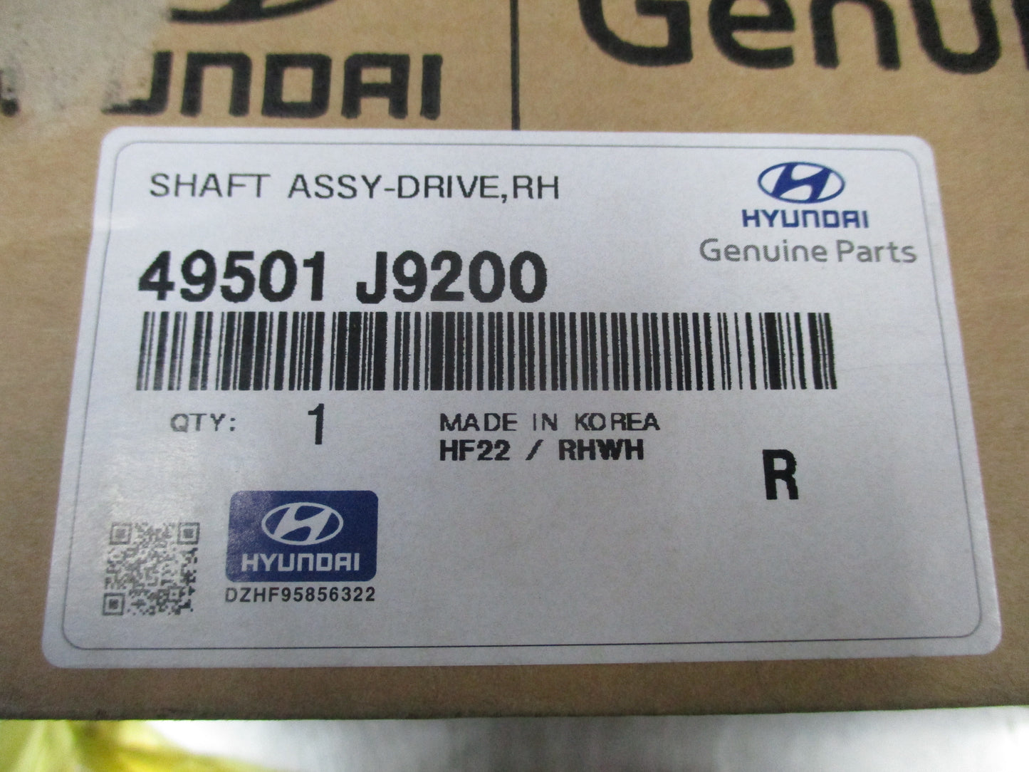 Hyundai Kona Genuine Right Side Drive Shaft Assy New Part