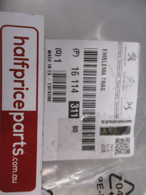 Citroen C4 Cactus Genuine Rear Chrome Black And Chrome Boot Emblem New Part