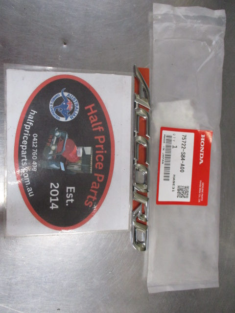 Honda Accord Genuine Rear Boot Lid Emblem New Part
