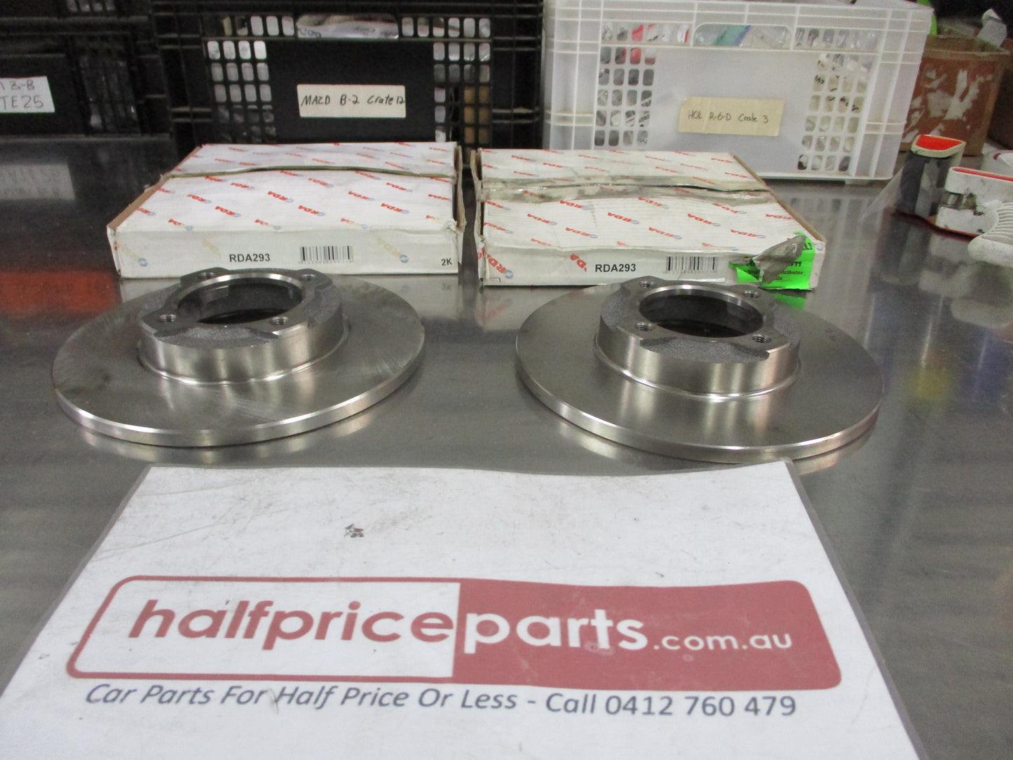 RDA Front Disc Brake Rotors Pair Suits Daihatsu Charade New Part