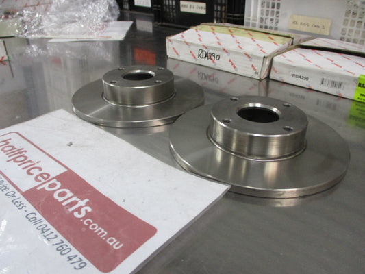 RDA Front Disc Brake Rotors (Pair) Suits Daihatsu Charade G11 New Part