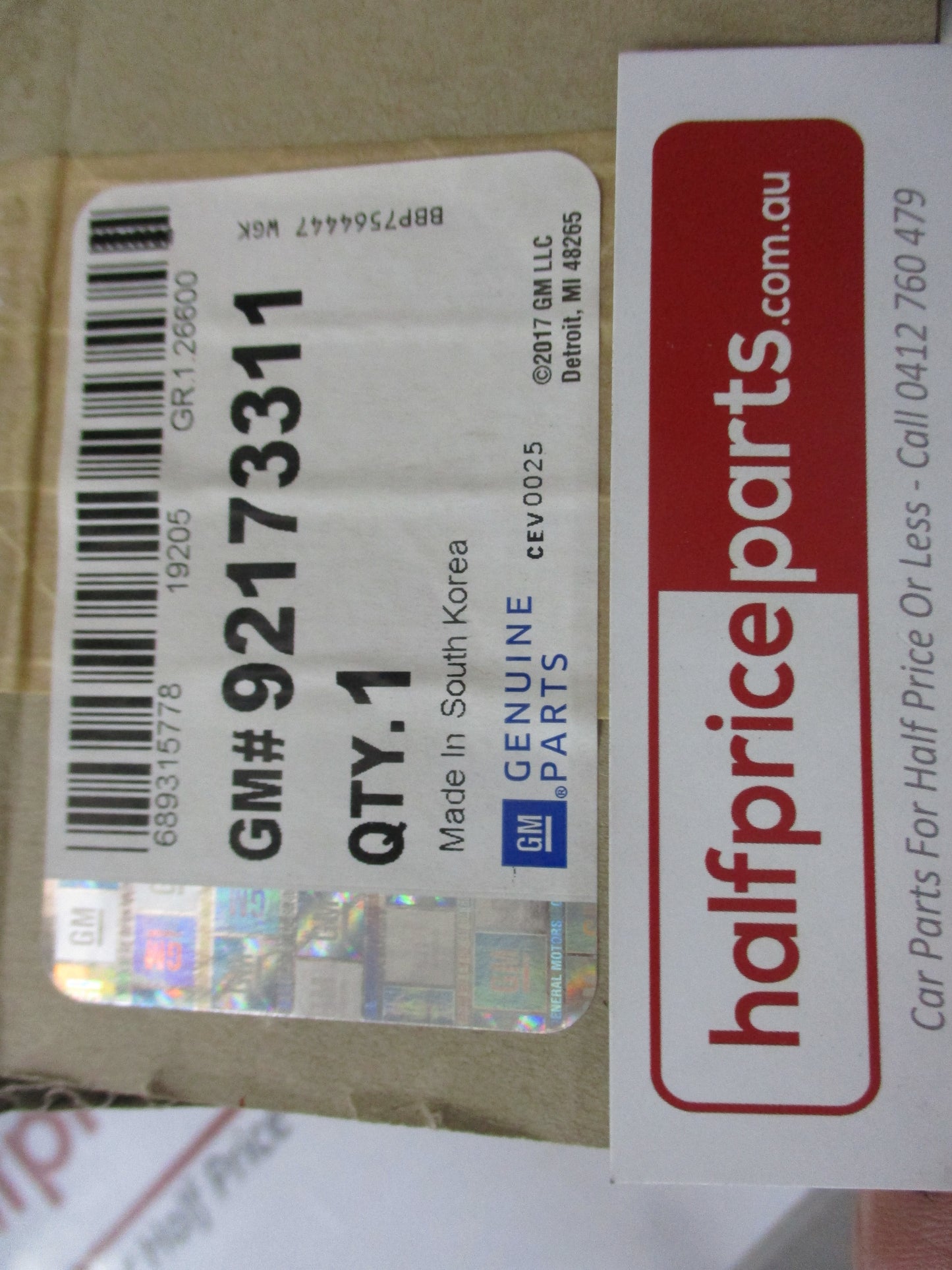 Holden VE SS/SSV/SV6 Series 1 Genuine Lower Front Grille - New Part