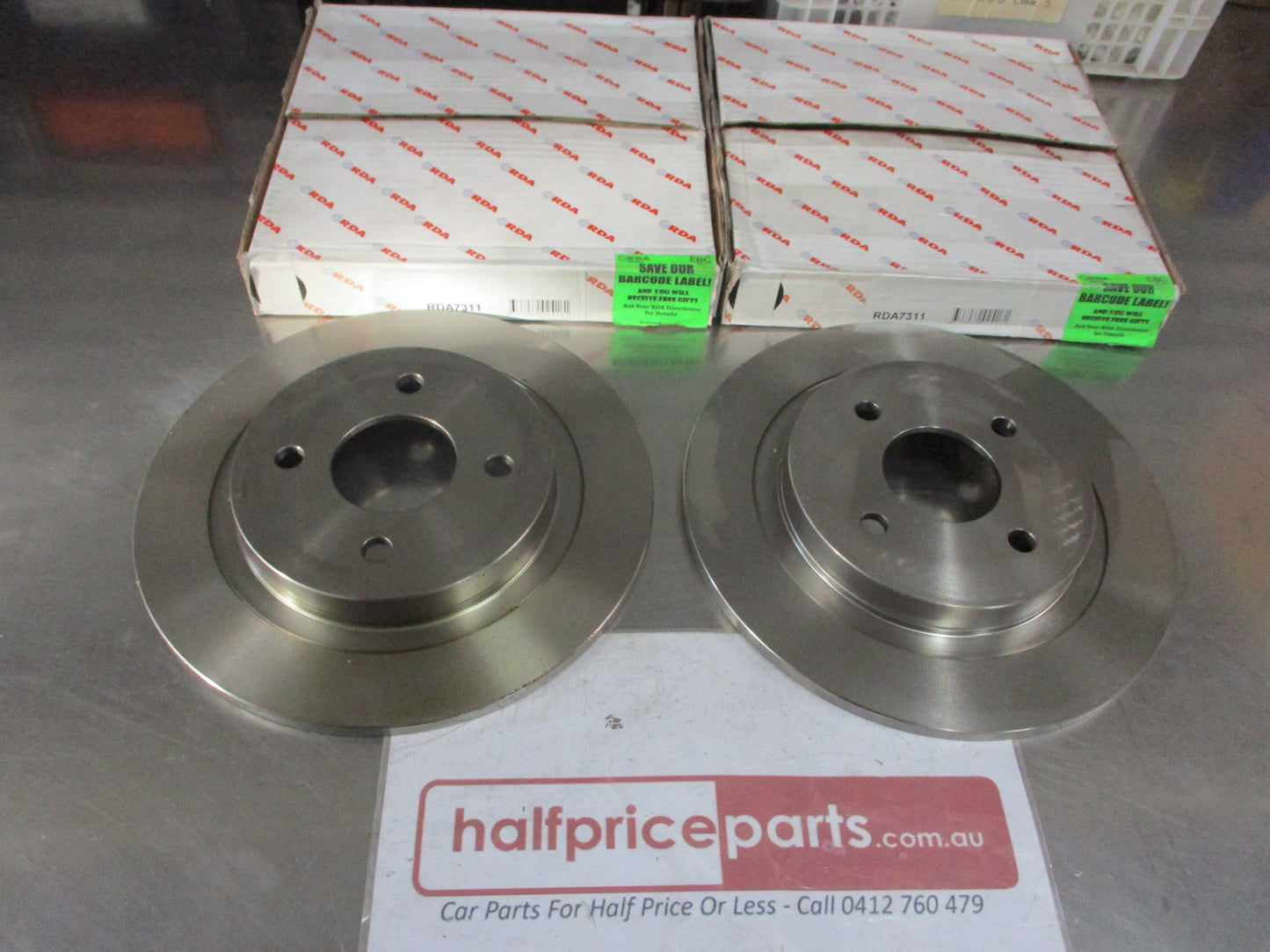 RDA Rear Disc Brake Rotors (Pair) Standard Suits Ford Sierra Cosworth 2WD New Part