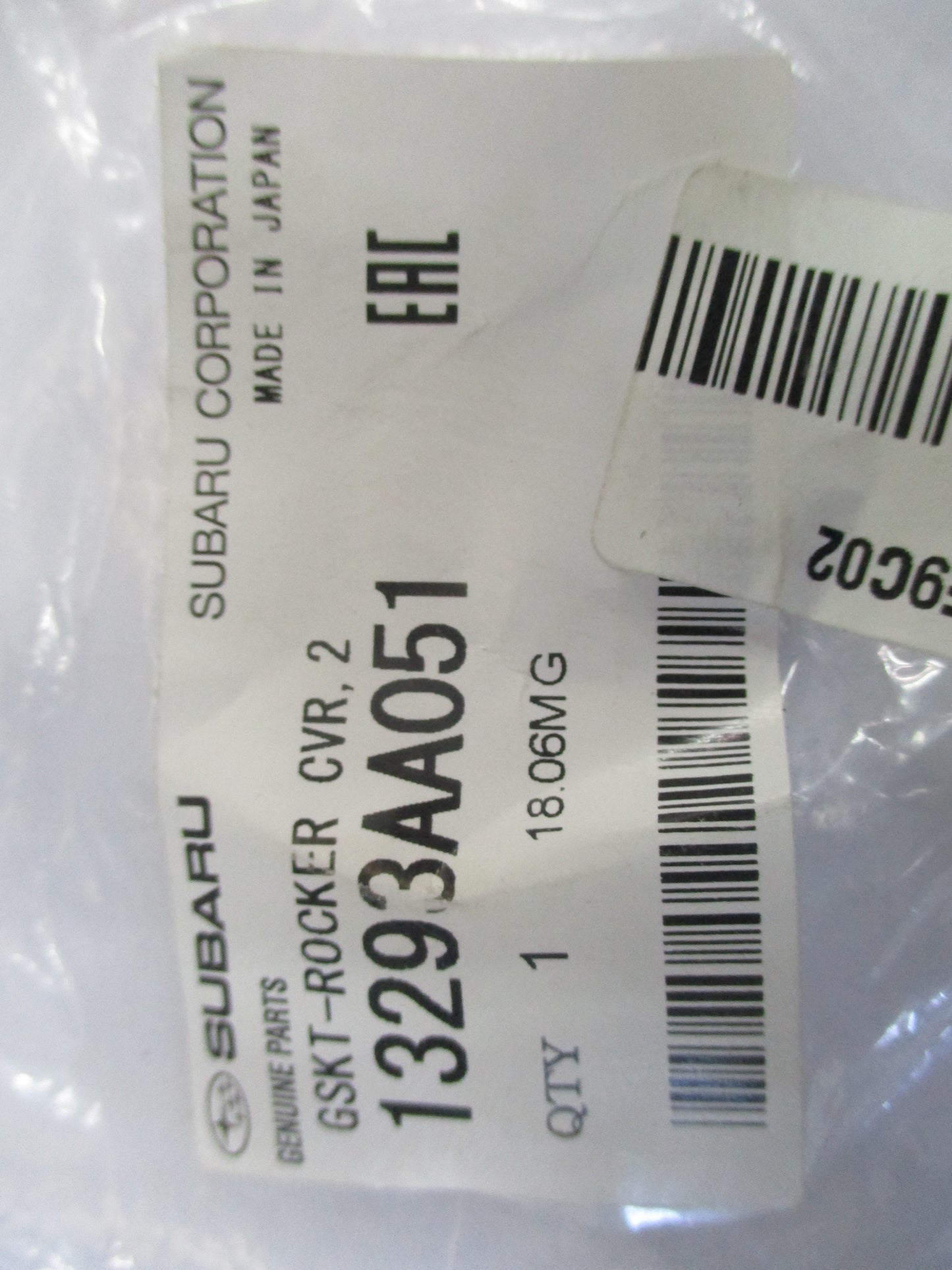 Subaru Forester / Impreza / Legacy / Outback / STI / Tribeca / WRX Genuine Engine Valve Cover Gasket No. 2 Spark Plug New Part