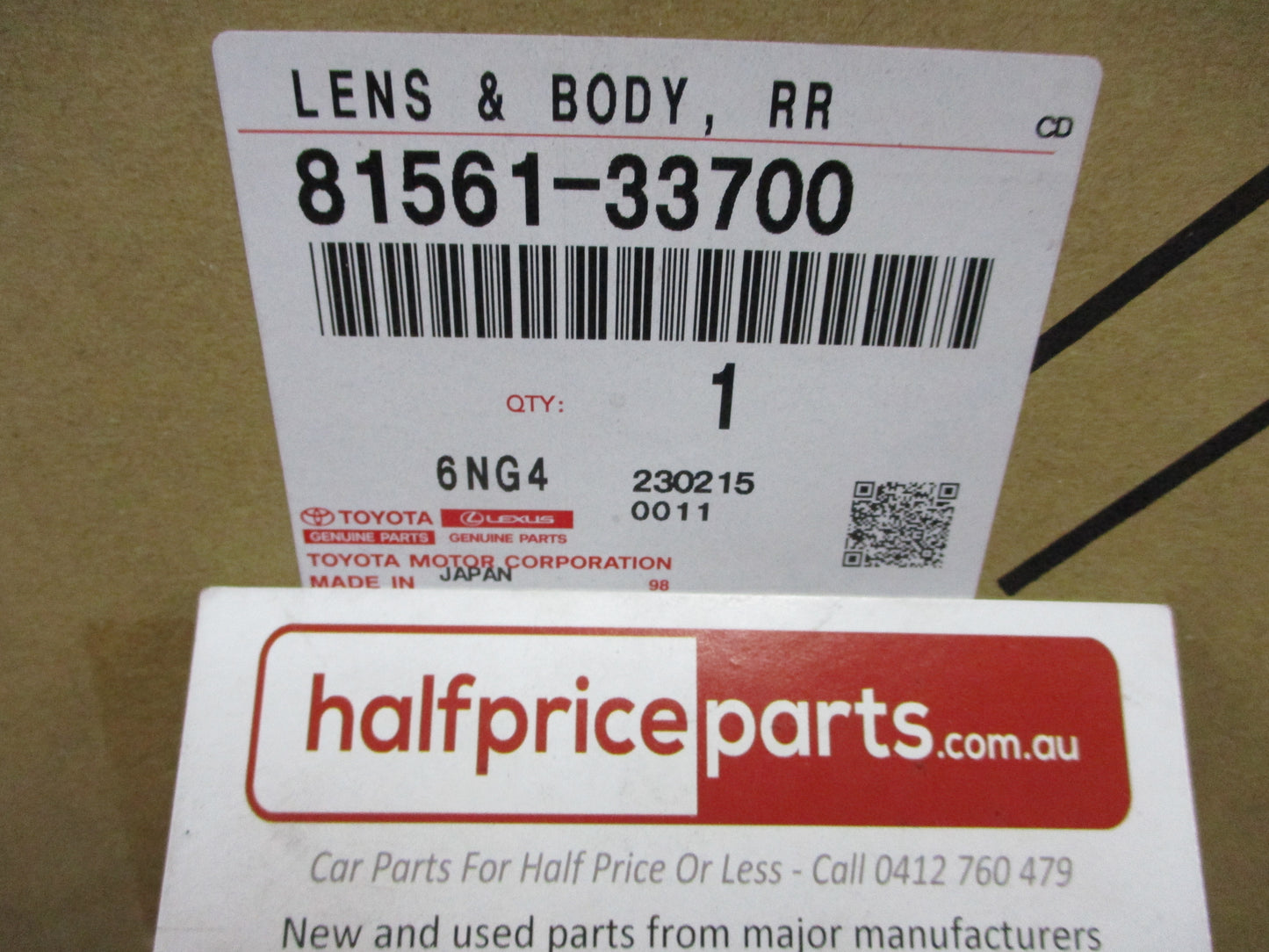 Toyota Camry Genuine Left Hand Rear Tail Light New Part