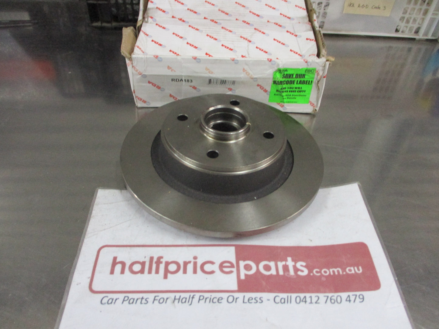 RDA Rear Disc Brake Rotor (Single) Suits Honda Prelude BA Non ABS New Part