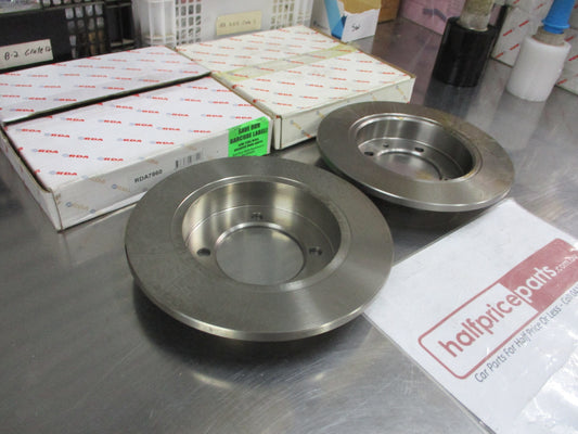 RDA Standard Rear Disc Rotors (Pair) Suits Hyundai Elantra 91-95 New Part