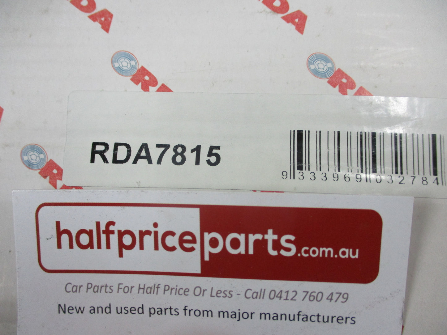 RDA Front Disc Brake Rotors (Single) Standard Suits Ford Thunderbird New Part