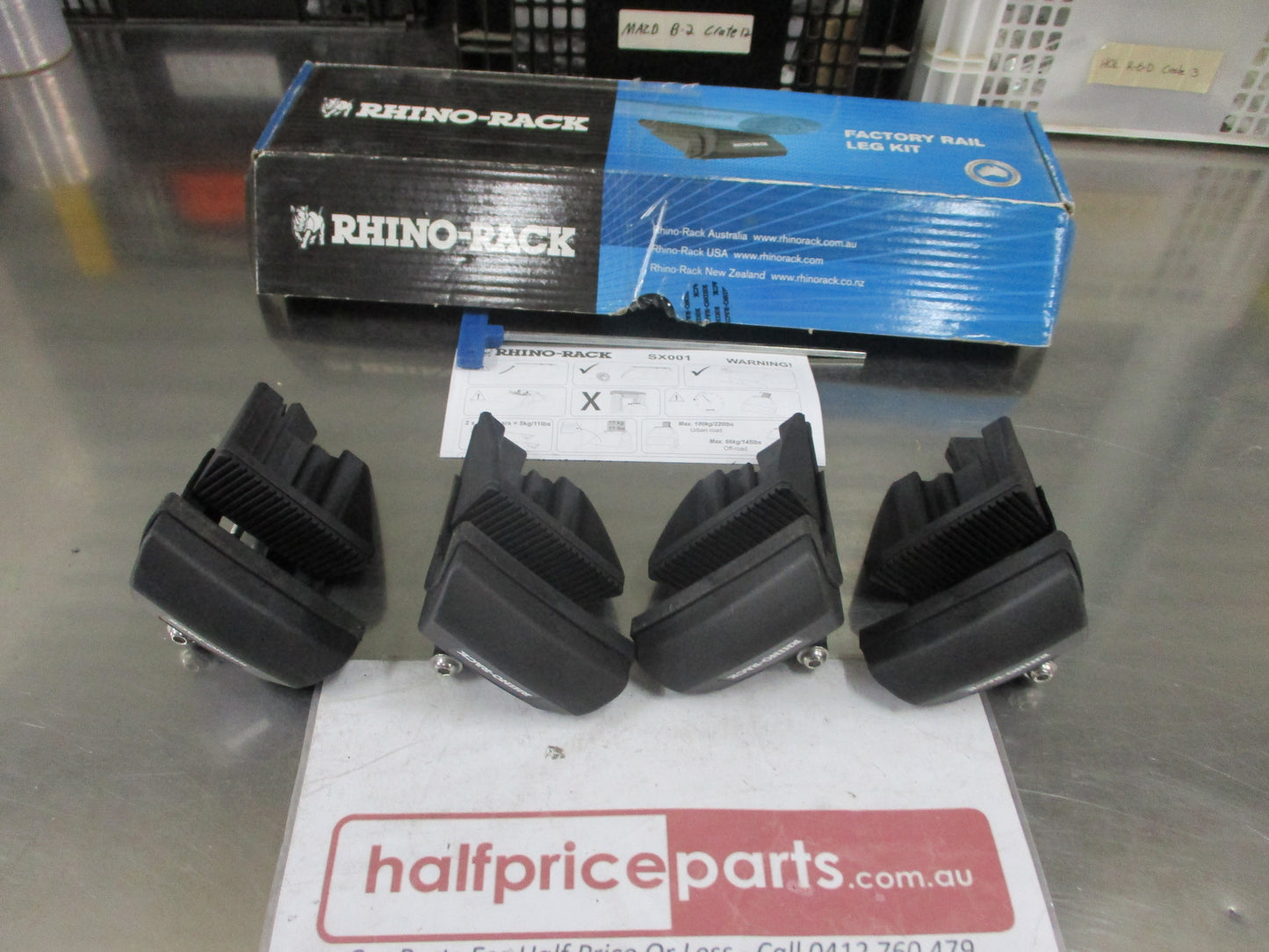 Rhino-Rack Factory Rail Vortex SX 4 Leg Kit New Part