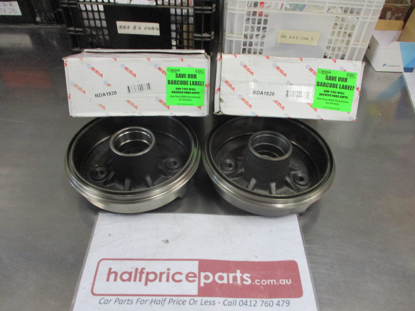 RDA Rear Brake Drum (Pair) Suits Honda Civic New Part