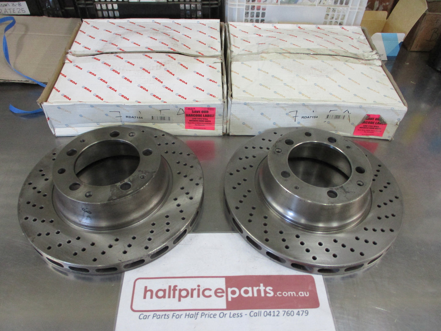 RDA Rear Disc Brake Rotors (Pair) Standard Suits Porsche 930 Turbo New Part