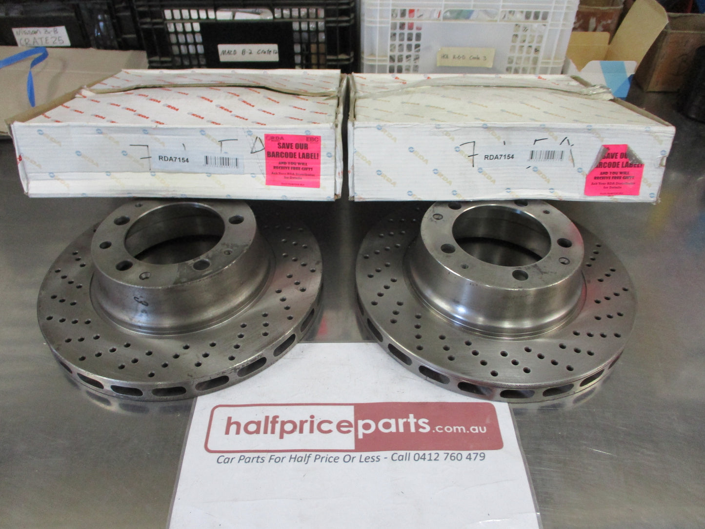 RDA Rear Disc Brake Rotors (Pair) Standard Suits Porsche 930 Turbo New Part