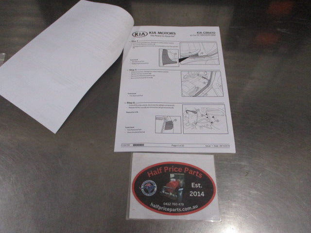 Hyundai Cerato Genuine Trailer Wiring Harness Fitting Instructions New Part