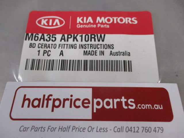 Hyundai Cerato Genuine Trailer Wiring Harness Fitting Instructions New Part
