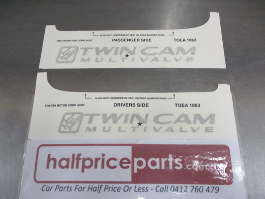 Toyota Landcruiser 100 Series Genuine Twin Cam Multivalve Decals New Part