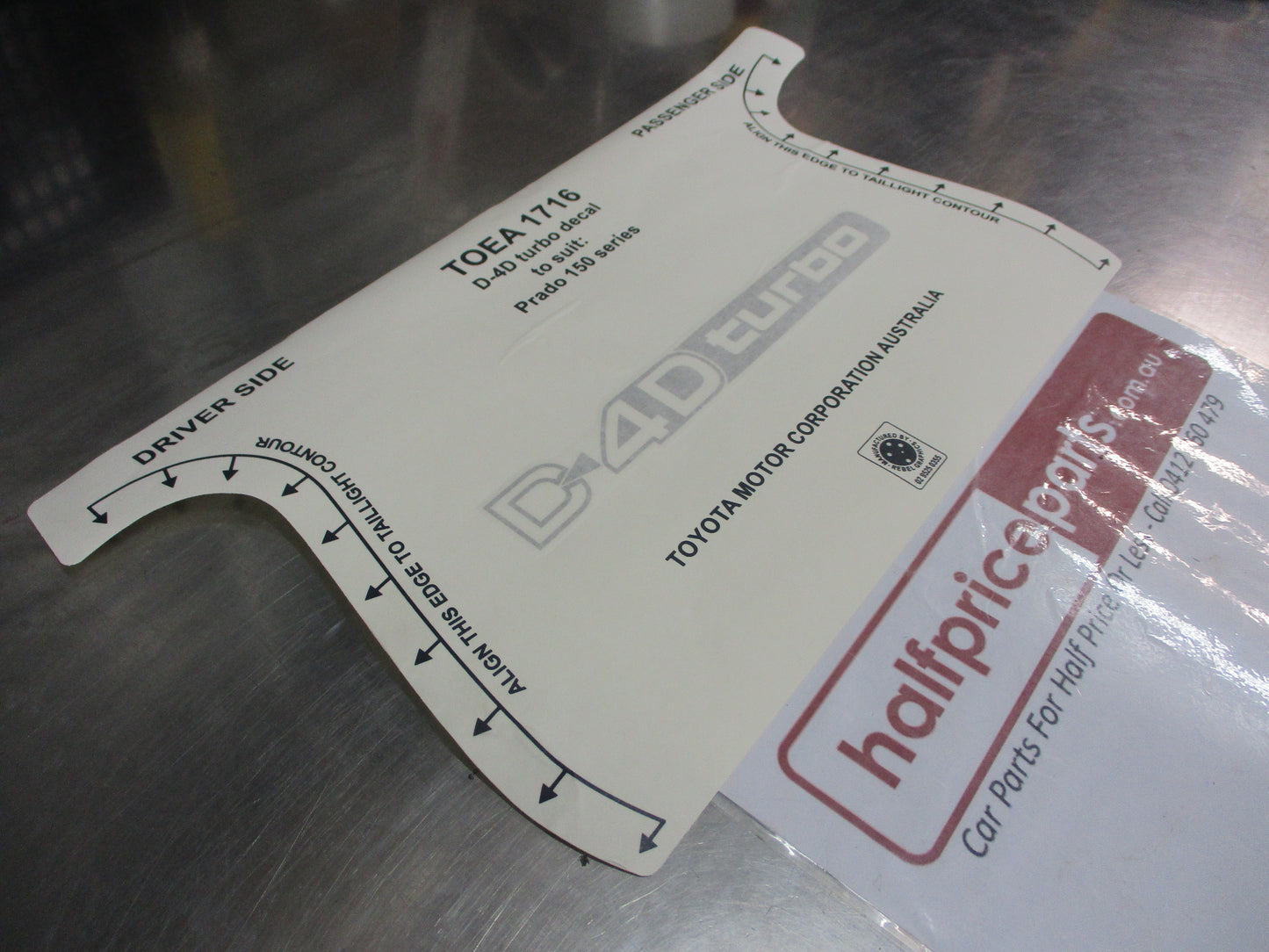Toyota Prado 150 Series Genuine Quarter Panel Decal Only New Part