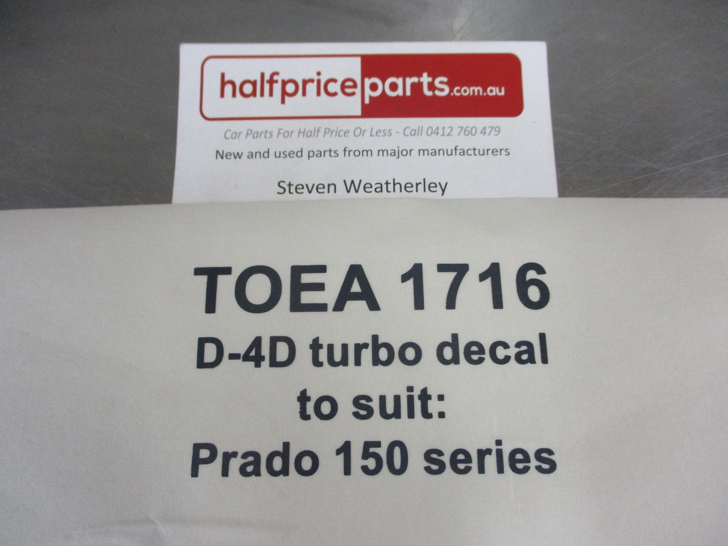 Toyota Prado 150 Series Genuine Quarter Panel Decal Only New Part