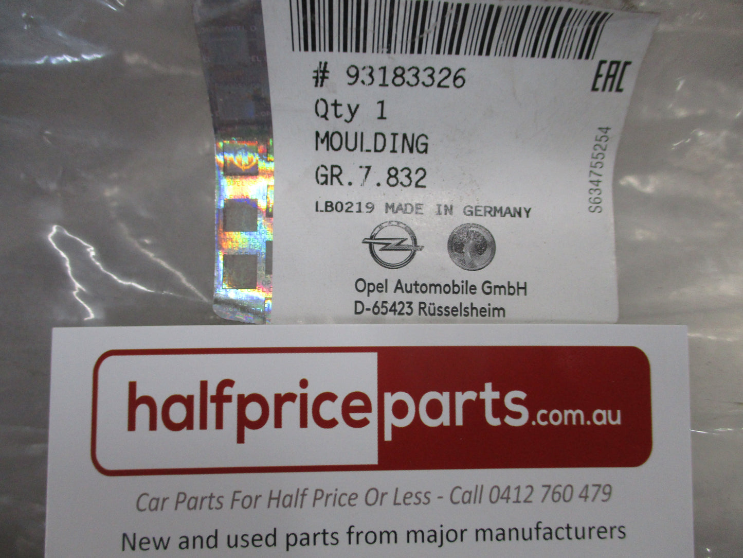 Holden Astra AH Genuine Left Hand Rear Bumper Rubbing Corner Moulding New Part