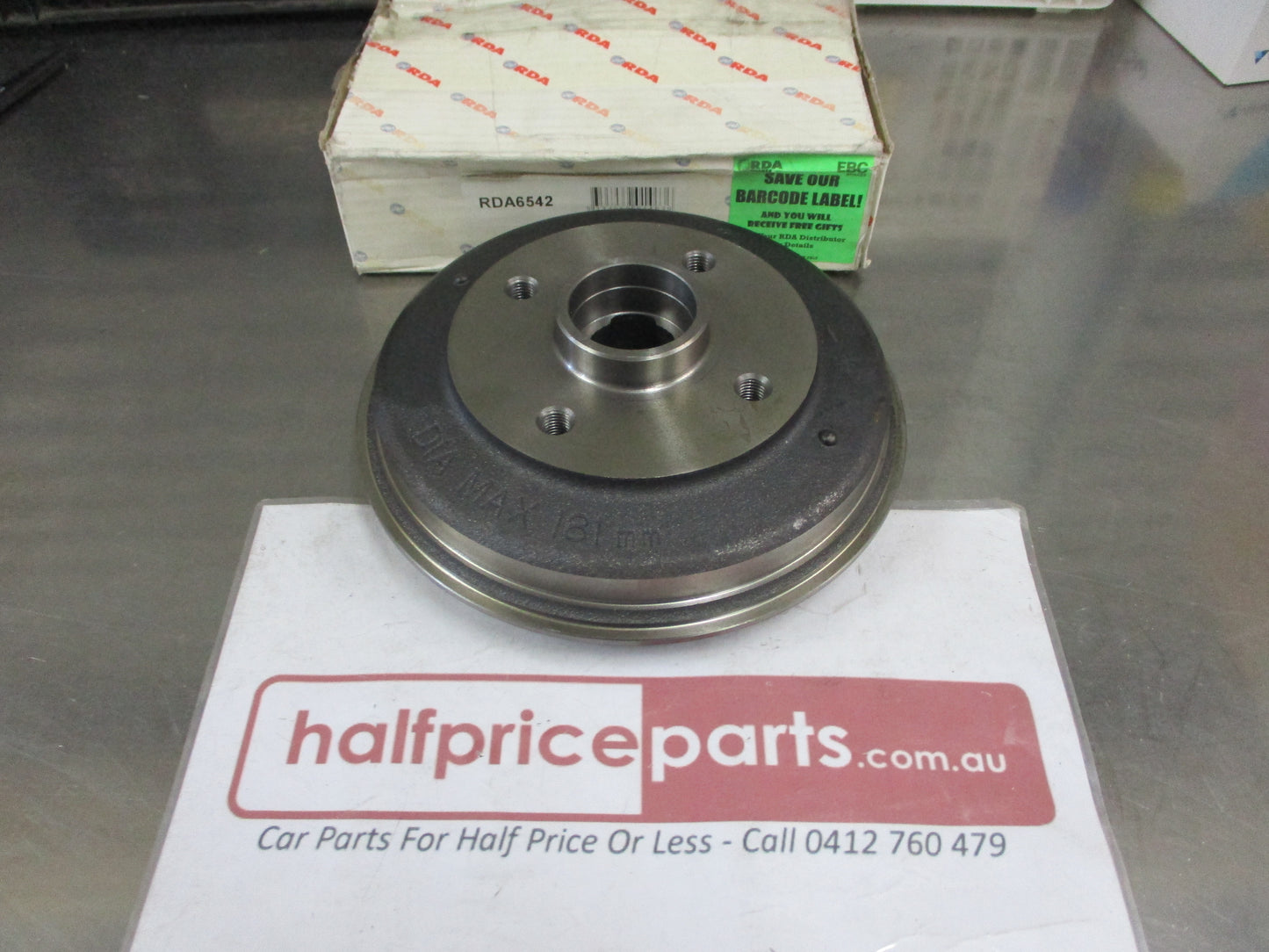 RDA Rear Brake Drum (Single) Suits Honda Prelude New Part