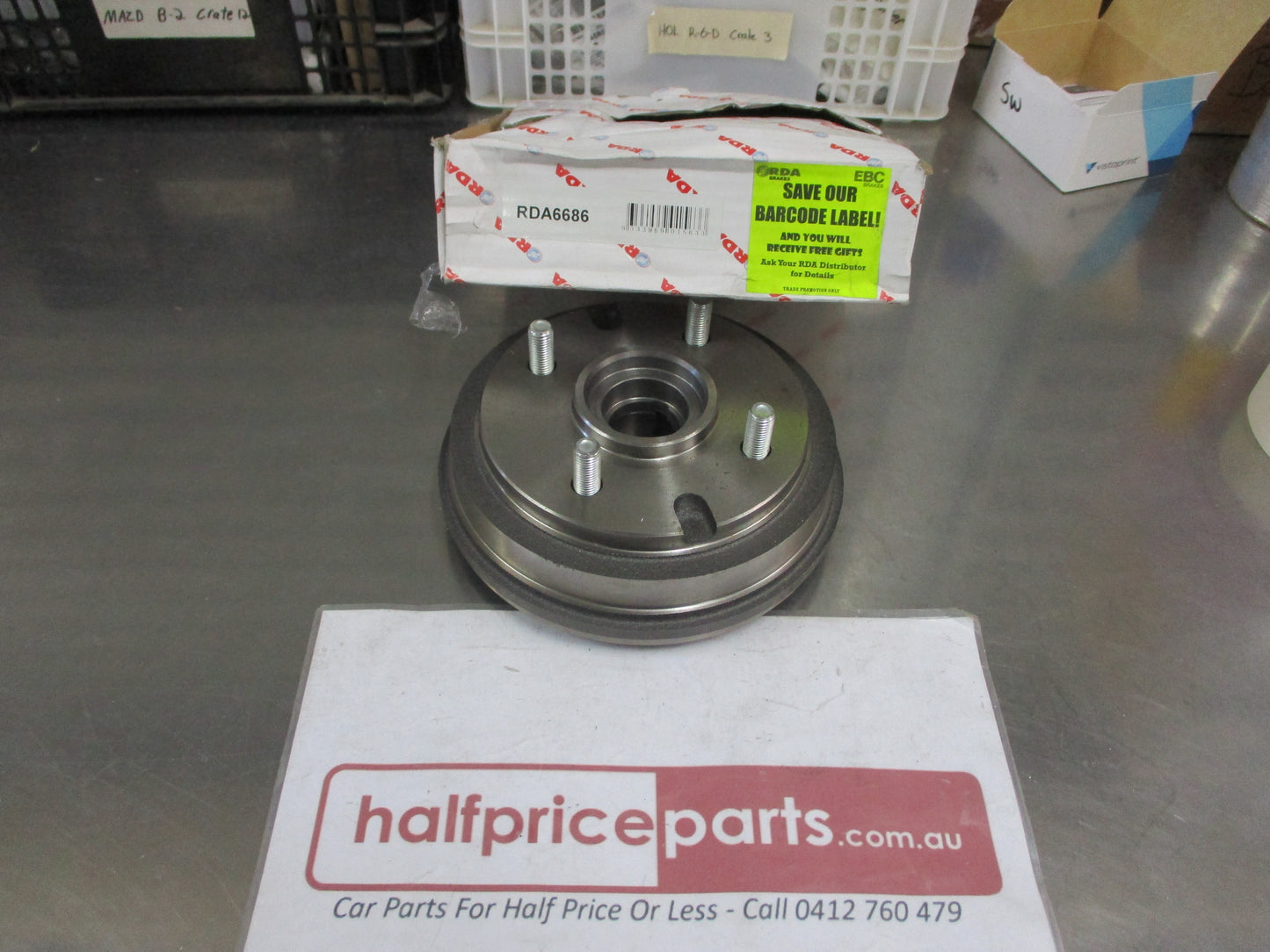 RDA Rear (Single) Rear Brake Drum Suits Daihatsu Handyvan L80 New Part.