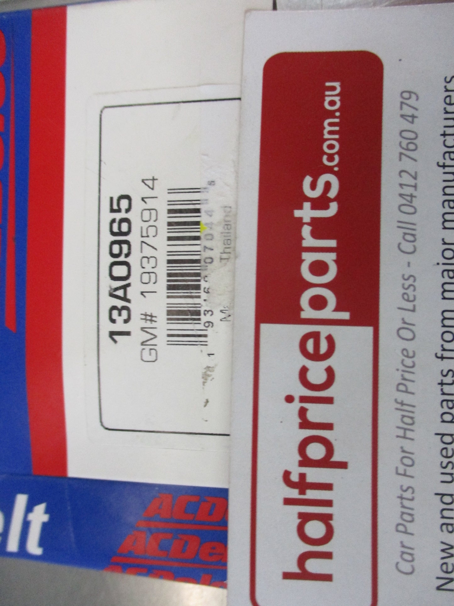 ACDelco V-Belt Suits Ford-Holden-Jaguar-Mazda-Mitsubishi-Nissan-Toyota-Volvo New Part