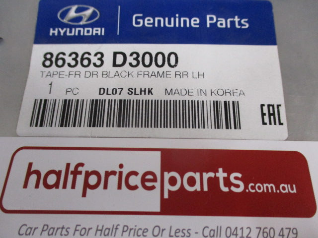 Hyundai Tucson Genuine Left Hand Front Black Door Frame Tape New Part