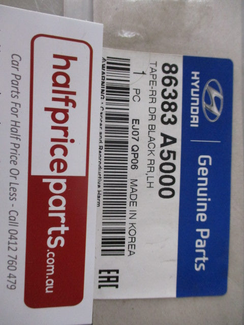 Hyundai Elantra Genuine Left Hand Rear Black Out Tape New Part