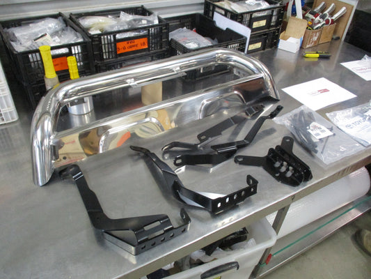 Toyota Landcruiser Prado GX GXL Genuine Polished Alloy Nudge Bar New Part