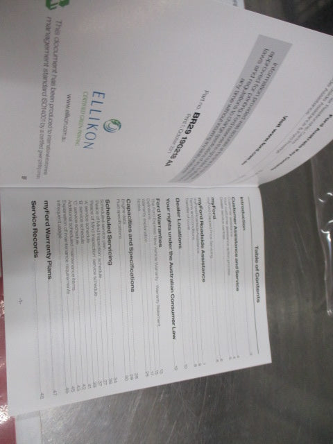 Ford FG Falcon Series II Ute Genuine Service Book And Owners Manual New Part