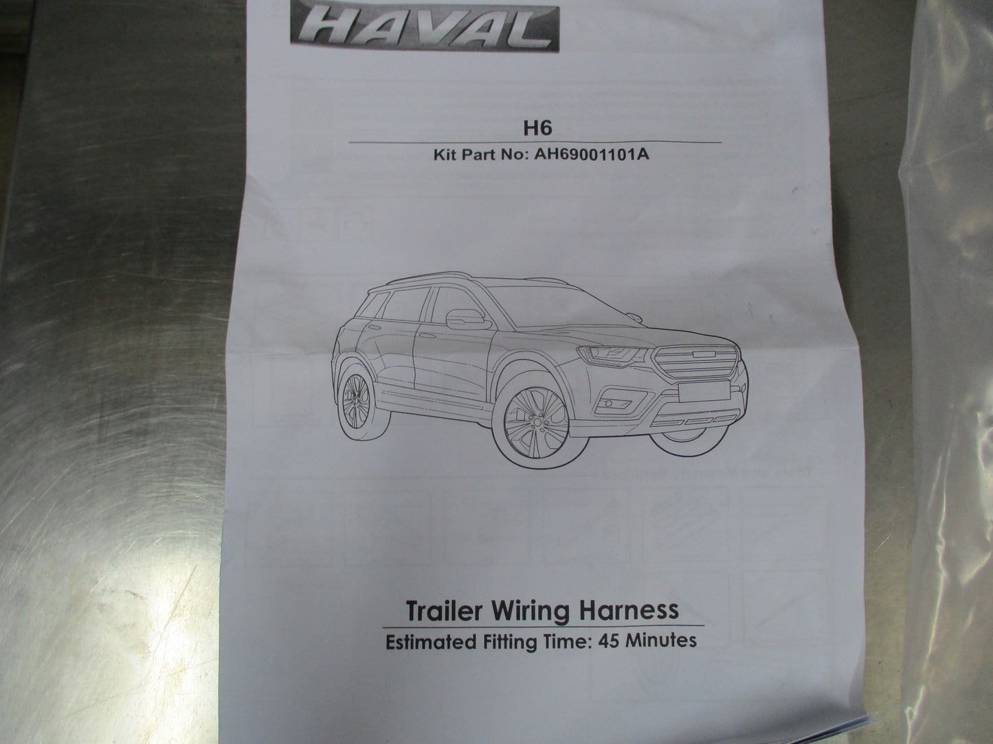 Haval H6 Genuine Tow Bar W/ Wiring Harness And Tow Ball Complete Kit New Part