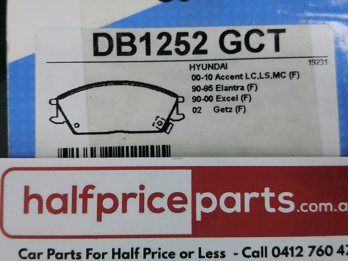 Bendix Front Brake Pad Set Suits Hyundai Excel/S Coupe/ Getz/Accent New Part
