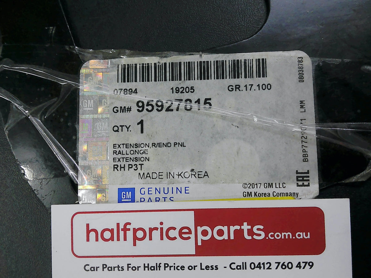 Holden TJ Trax/Mokka Genuine Right Hand Rear End Panel Extension New Part