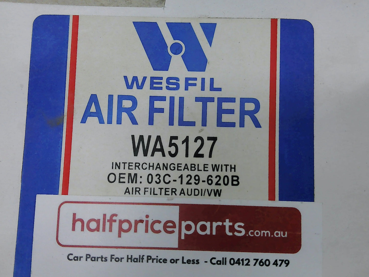 Wesfil Air Filter Suits Volkswagen Golf/Jetta New Part
