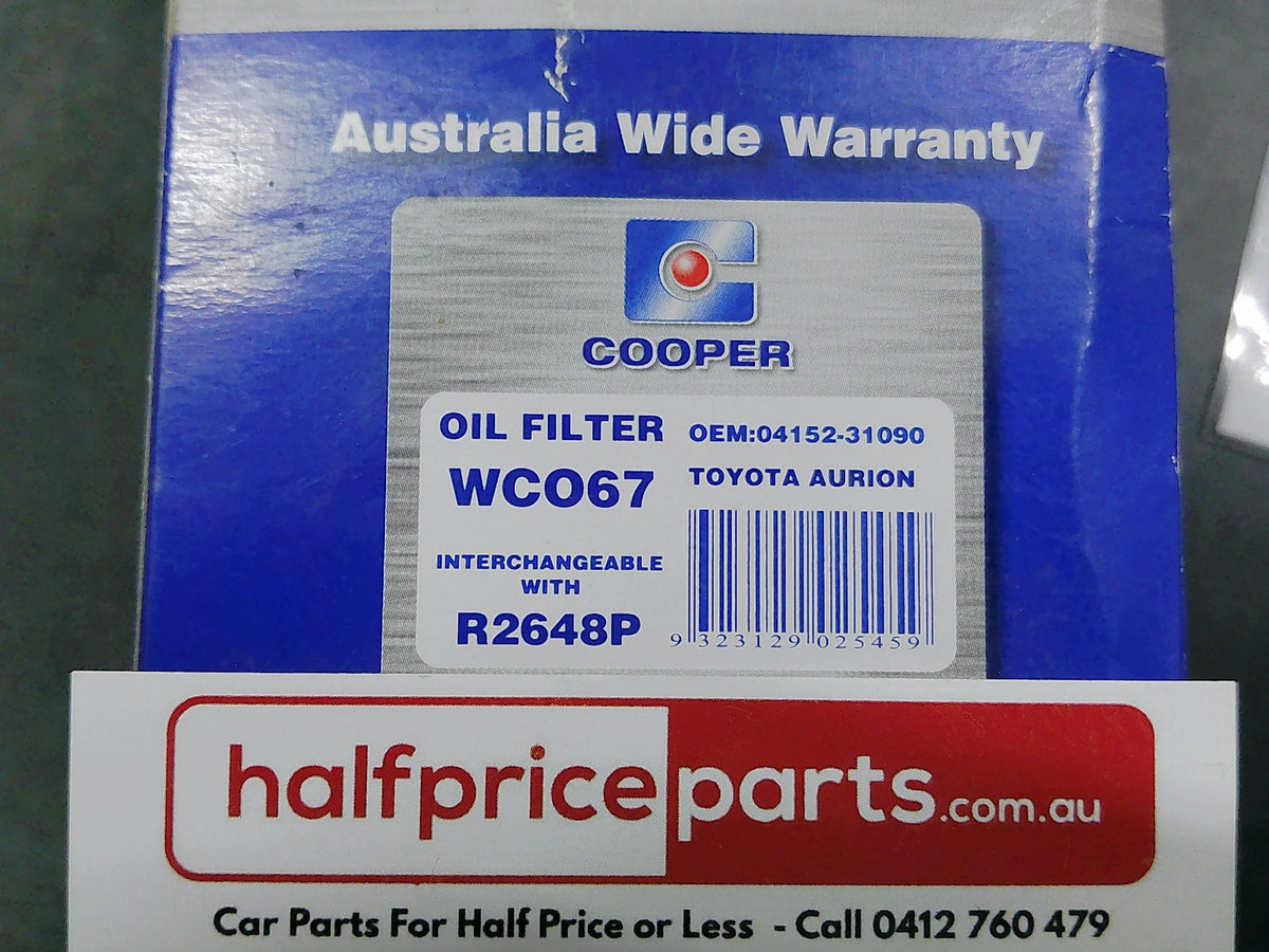Cooper Oil Filter suits Toyota Camry/Rav4/Tarago/Aurion/Kluger/Hiace New Part