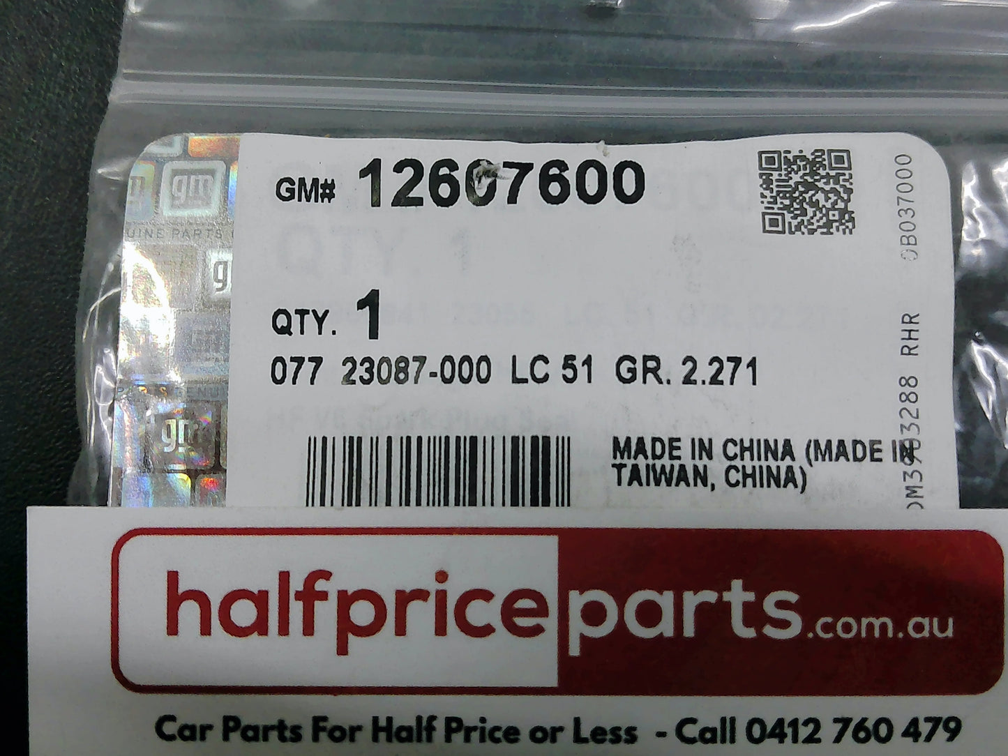 Holden CG7 Captiva Genuine Spark Plug Tube Seal New Part