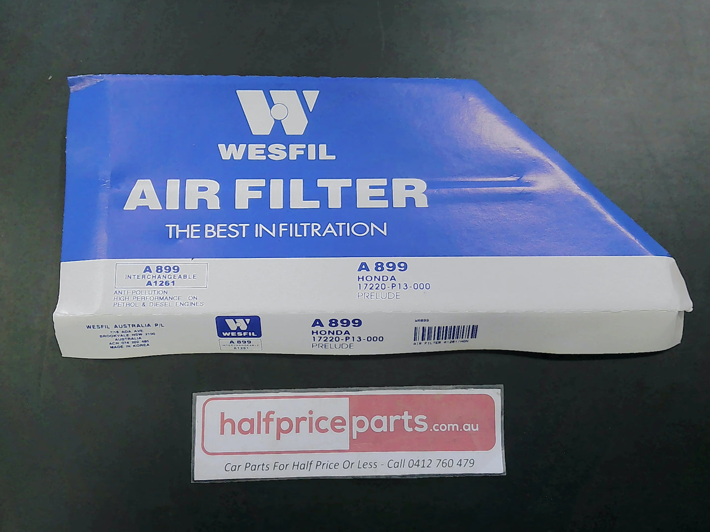 Wesfil Air Filter Suits Honda Prelude New Part