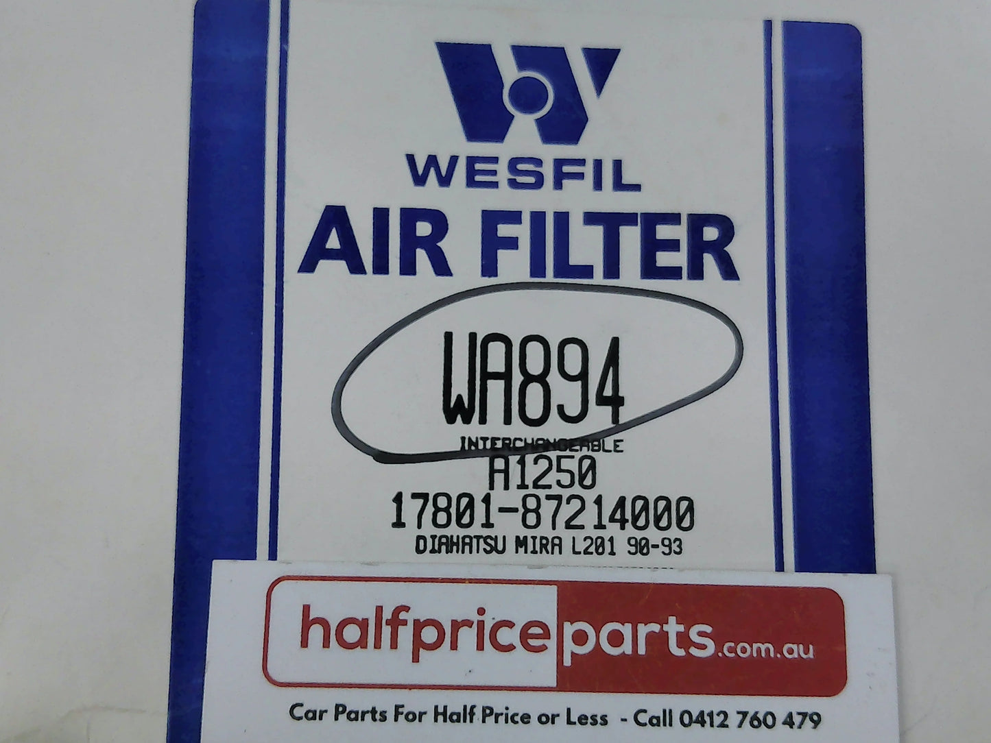 Wesfil Air Filter Suits Daihatsu Mira New Part