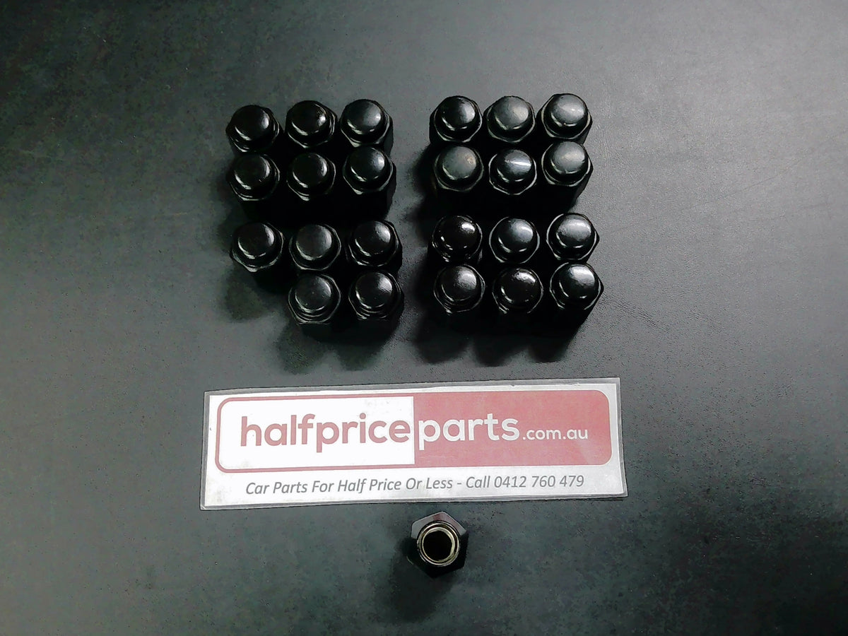 Nissan Navara D23 NP300 Black Wheel Nuts Set of 24 Used Part