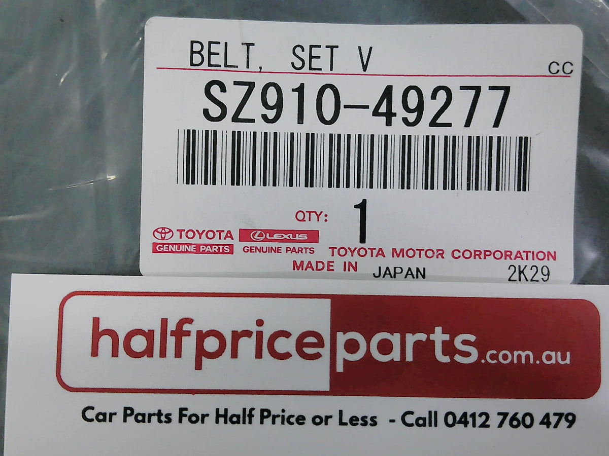 Toyota Coaster Bus Genuine Fan Belt And Alternator Belt Set New Pat