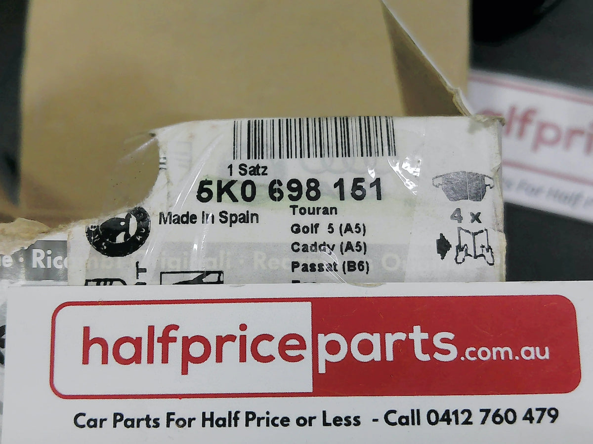 Volkswagen Passat/Caddy/Golf/Jetta/EOS/Touran/Polo/Beetle Genuine Front Brake Pads New Part
