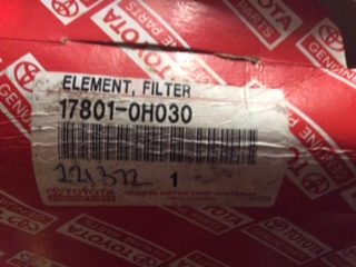 Toyota Camry Genuine Air Filter New Part