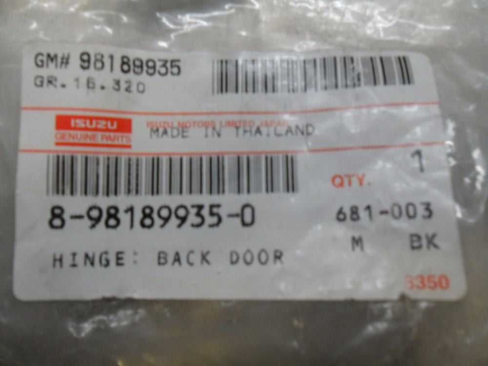 Isuzu MU-X Genuine Back Door Left Hinge New Part