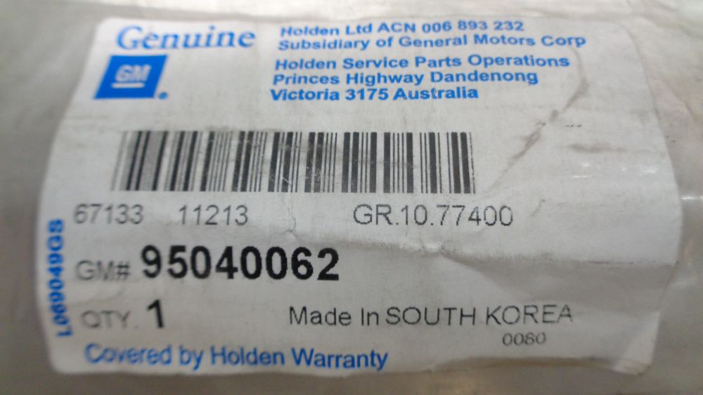 Holden Cruze JH/JG Genuine Right Hand Rear Belt Moulding New Part
